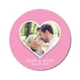 thumbnail image 1 of Darling Souvenir Round 45 Pcs Heart Custom Photo Labels Save The Date Stickers Personalized Bride Groom Names And Date Envelope Seals - Light Pink, 1 of 4