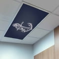 thumbnail image 2 of 2 Pack Nautical Anchor Fluorescent Light Covers for Ceiling Lights Knot Coastal Dark Blue Magnetic Ceiling Light Covers Overhead Light Filters for Office Classroom Home, 2 of 9