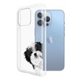 thumbnail image 2 of WIRESTER Soft TPU Clear Case Slim Protective Cover for Apple iPhone 13 Pro Max 6.7" 2021, Black White Shih Tzu Dog Hide And Seek, 2 of 3