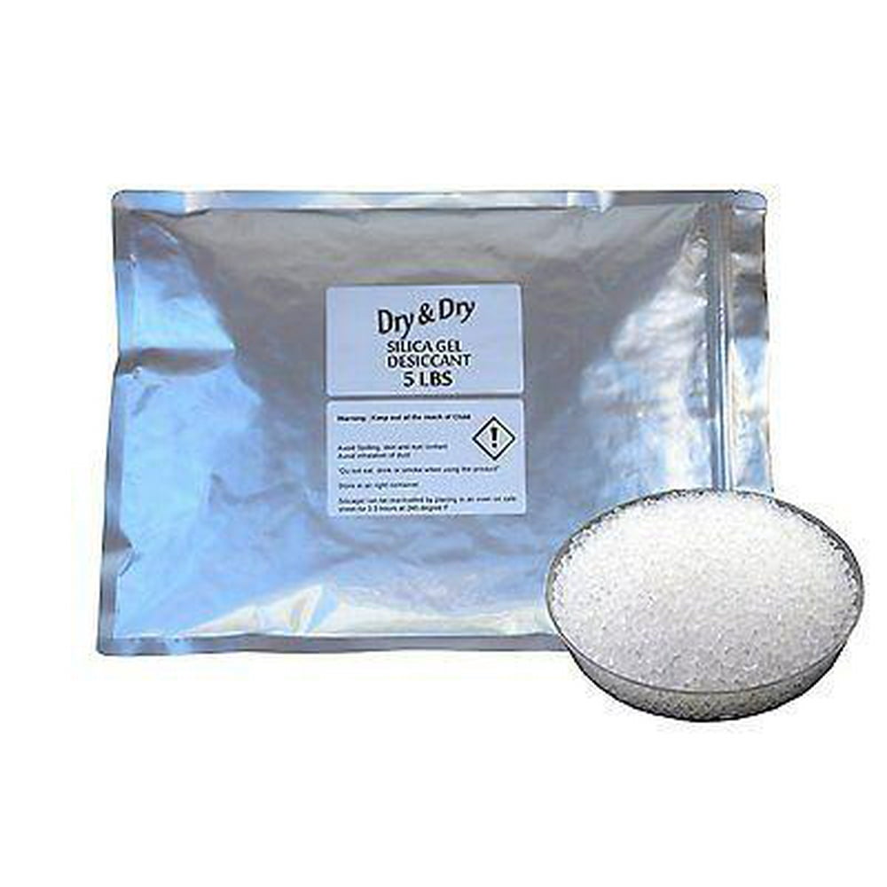 5 LBS "Dry & Dry" Premium White Silica Gel Beads (Industry Standard 24