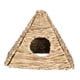 thumbnail image 1 of Casa de hierba para conejos, jaula tejida para conejos, nido de cama para casa de conejos hecho a mano en , cabaña escondida tejida plegable, 1 of 9