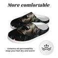 thumbnail image 6 of Rateoe Colorful Floral Black Dog Print Women's Men's Cotton Knit Slippers Lightweight Memory Foam Indoor House Shoes with Anti-Skid Sole-39/40, 6 of 7