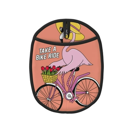 

Naloa Flamingo Riding a Bicycle Silicone Pot Holders Oven Mitts Heat Resistant Hot Pads Non Slip Pot Holder for Kitchen Baking and Cooking 9.4 x 7.5 Inches
