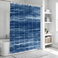 thumbnail image 5 of Navy Blue Shower Curtain Set - Extra Long 72" x 96" Washable Bathtub Curtain with 12 Hooks, Vintage Modern Abstract Art Ombre Waterproof Fabric Stall Shower Curtains for Bathroom/Bathtub Décor, 5 of 6