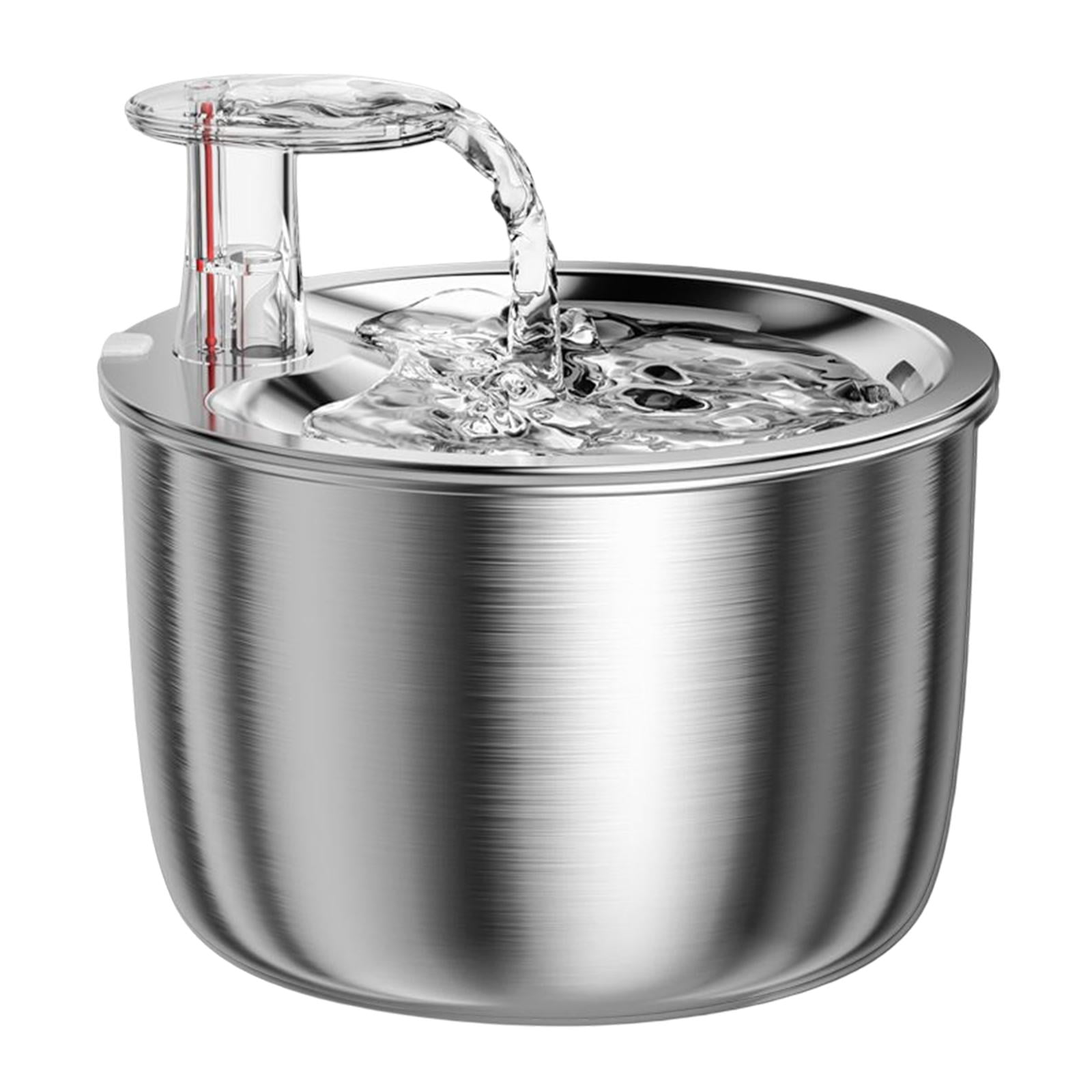 Bvdfgk Cat Water Fountain 304 Stainless Steel Container for Puppy Indoor Small Dogs