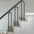 thumbnail image 4 of 6 Pack U-Shape Stair Railing 36in Stair Railing Baluster Black for Stair Handrail for Villas, Gardens, 4 of 19