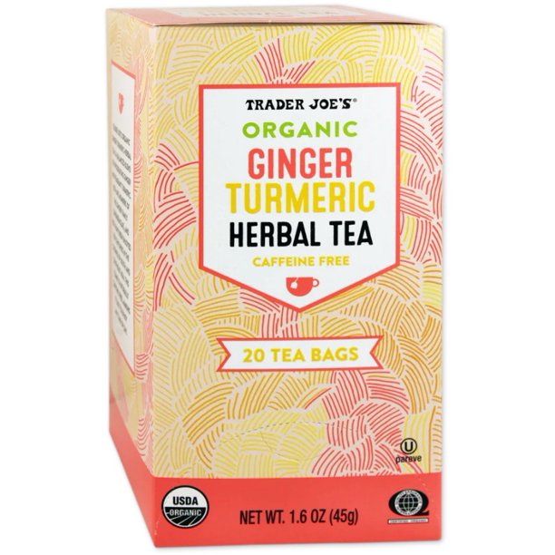 Trader Joe's Organic Ginger Turmeric Herbal Tea, 20 Bags