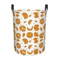 thumbnail image 2 of Uemuo Yellow Biscuit Pattern Circular Laundry Hamper Basket with handles,Collapsible laundry basket,Large capacity laundry hamper,Laundry Organizer-Medium, 2 of 8