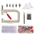 thumbnail image 2 of AMLESO Main Perlage Presse Sertisseur Outil Perles Rivet Fixation Machine Manuel Perlage Bleu Rose Multicolore, 2 of 8