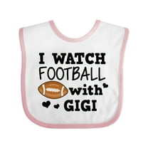 Inktastic I Watch Football with My Gigi Boys Baby Bib