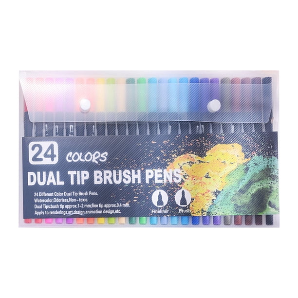 Pisexur Batería de cocina Juego de rotuladores de acuarela de doble punta de gran capacidad de 120 ml para niños, lavables, no manchan, para dibujar y delinear dibujo para la cocina del hogar