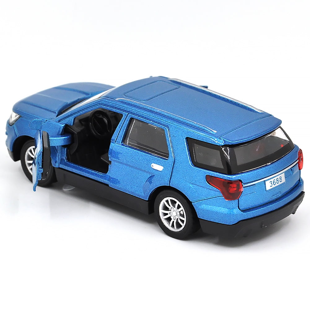 1: 36 is suitable for Ford Explorer alloy die-casting metal car models, with sound, light, and rebound functions, children's toy car collections, boys' birthday gifts