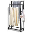 thumbnail image 1 of Toallero de Pie con Ruedas de 3 Niveles Hecho en Metal Estante para Colgar Toallas de Piso Toallero Independiente Grande Soporte de Toalla y Mantas No Empotrado para Piscina al Aire Ba&ntilde;o 4, 1 of 7