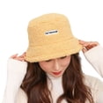 thumbnail image 3 of Summer Hot Sales Under $5 Yellow Hot Summer Bucket Hat GIJNRIUIUA Women's Lamb Fisherman Hat All Outdoor Warm Cowboy Hat, 3 of 3