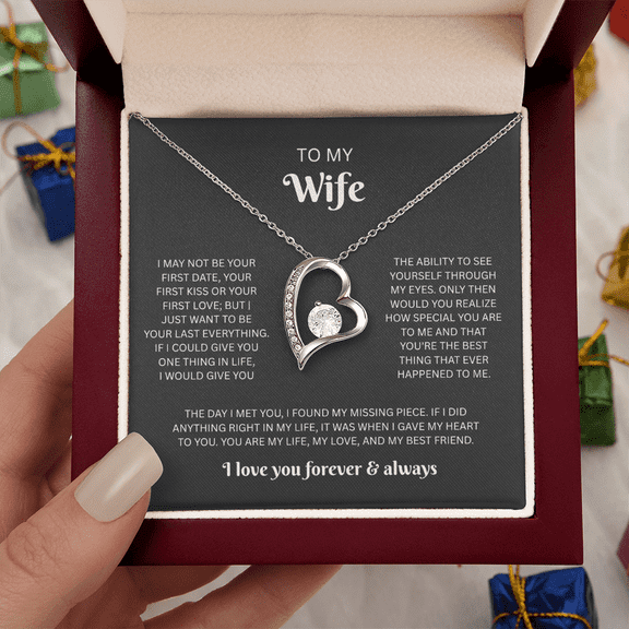 To My Wife (Forever Heart Necklace) Luxury Box