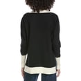 thumbnail image 2 of Madison Miles womens  V-Neck Sweater, S/M, Black, 2 of 3