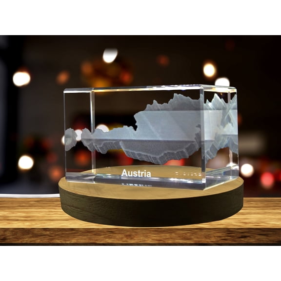 Austria 3D Engraved Crystal 3D Engraved Crystal Keepsake/Gift/Decor/Collectible/Souvenir