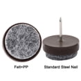 thumbnail image 7 of 50x Table Chair Leg Floor Felt Pad Skid Glide Slide DIY Nail Protectors 24mm Dia, 7 of 7