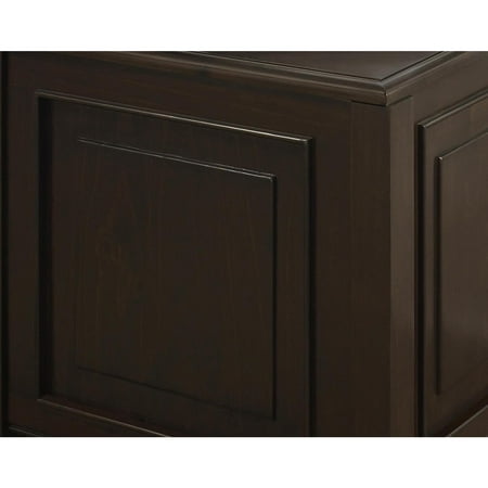 Simpli Home - Connaught End Side Table with Tray - Dark Chestnut Brown