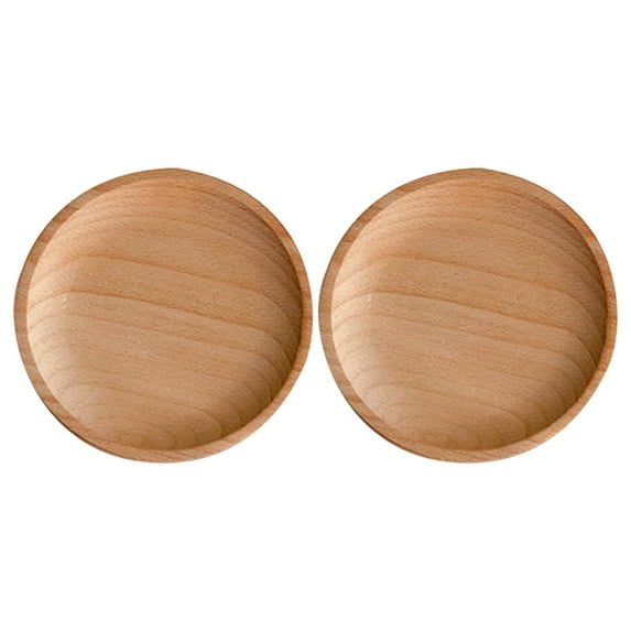 2Pcs Wooden Tray Solid Wood Serving Tray Bathroom Tray Rectangle Small Platter Tea Tray Coffee Table Tray