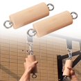 thumbnail image 6 of Baoblaze Pull up Handles Grips Wood for Weight Training Indoor and Outdoor Kettlebell, 6 of 8