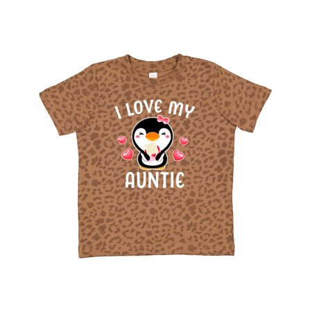 

Inktastic I Love My Auntie with Cute Penguin and Hearts Gift Toddler Toddler Girl T-Shirt