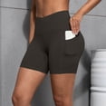 thumbnail image 6 of Mifsaly Womens High Waisted Biker Shorts Tummy Control Yoga Shorts with Pockets Athletic Compression Workout Running Gym Cycling Exercise Clothes Black,XXL, 6 of 7