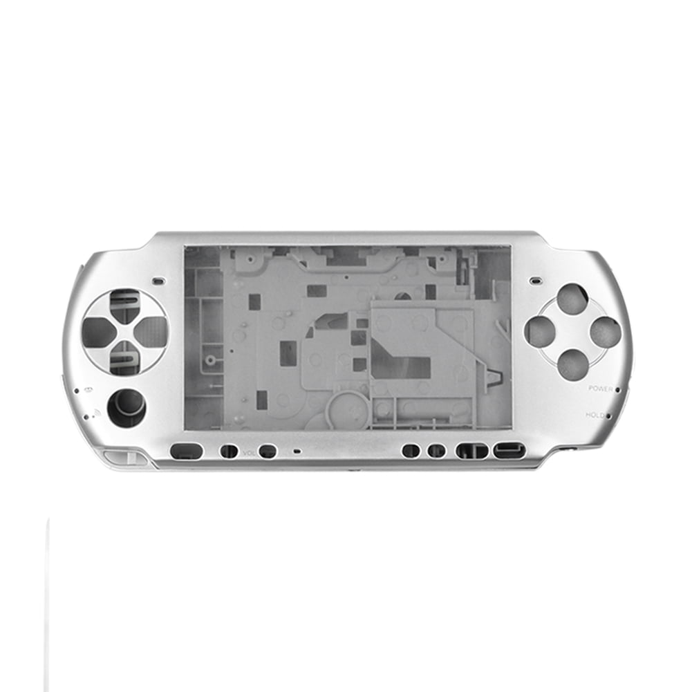 EDFRWWS Full Housing Shell Cover Case with Button for PSP3000 Game Console (Silver)