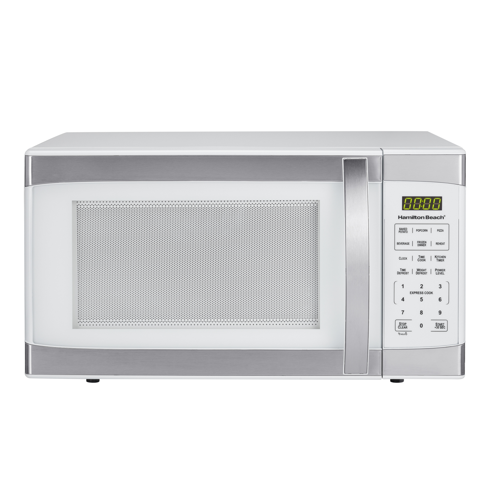 Hamilton Beach 1.1 Cu.ft White with Stainless Steel Digital Microwave Oven - image 2 of 5