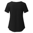 thumbnail image 4 of VEKDONE Nursing Shirts for Womens Breastfeeding Pregnancy Tunics Short Sleeve Maternity Tops Double Layer Pullover Crewneck Pregnant Tunic Tee Postpartum Clothes Black L, 4 of 8