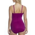 thumbnail image 5 of Miraclesuit Womens Swimwear Rock Solid Madrid Bandeau Underwire Detachable Strap One Piece Swimsuit, Framboise, 12, 5 of 5