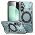 thumbnail image 2 of For Samsung Galaxy S24 5G Tough Shockproof Hybrid with Magnetic Ring Stand Compatible with MagSafe TPU + PC Protective Phone Case Cover by Xpression - Green, 2 of 11