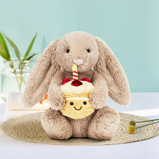 ジェリーキャット Bashful Beige Bunny ‘Birthday’ Jellycat Bashful Beige Bunny 'Birthday' Plush Doll 8.27