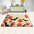 thumbnail image 2 of Dreamtimes Orange Halloween Non-Slip Area Rug 72"x48", Black Bat Pumpkin Soft Non Slip Washable Floor Mats for Indoor Front Porch,Living Room, Bedroom,Kitchen, 2 of 7