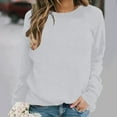 thumbnail image 4 of Drses‌‌ ‌‌‌Women's Casual Crewneck Sweatshirt - 100% Cotton Long Sleeve Comfort Pullover, 4 of 7