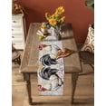 thumbnail image 5 of White Vintage Rooster Table Runner 36 Inches, Watercolor Pastoral Animals Bed Runner Dresser Scarves Tabletop for Indoor Outdoor Parties/Ceremony/Banquet, 13"x 36", 5 of 8