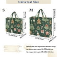 thumbnail image 2 of FORMRS Womens Corduroy Tote Bag Crossbody Shoulder Handbag with Pocket, Green Christmas Trees, 2 of 7
