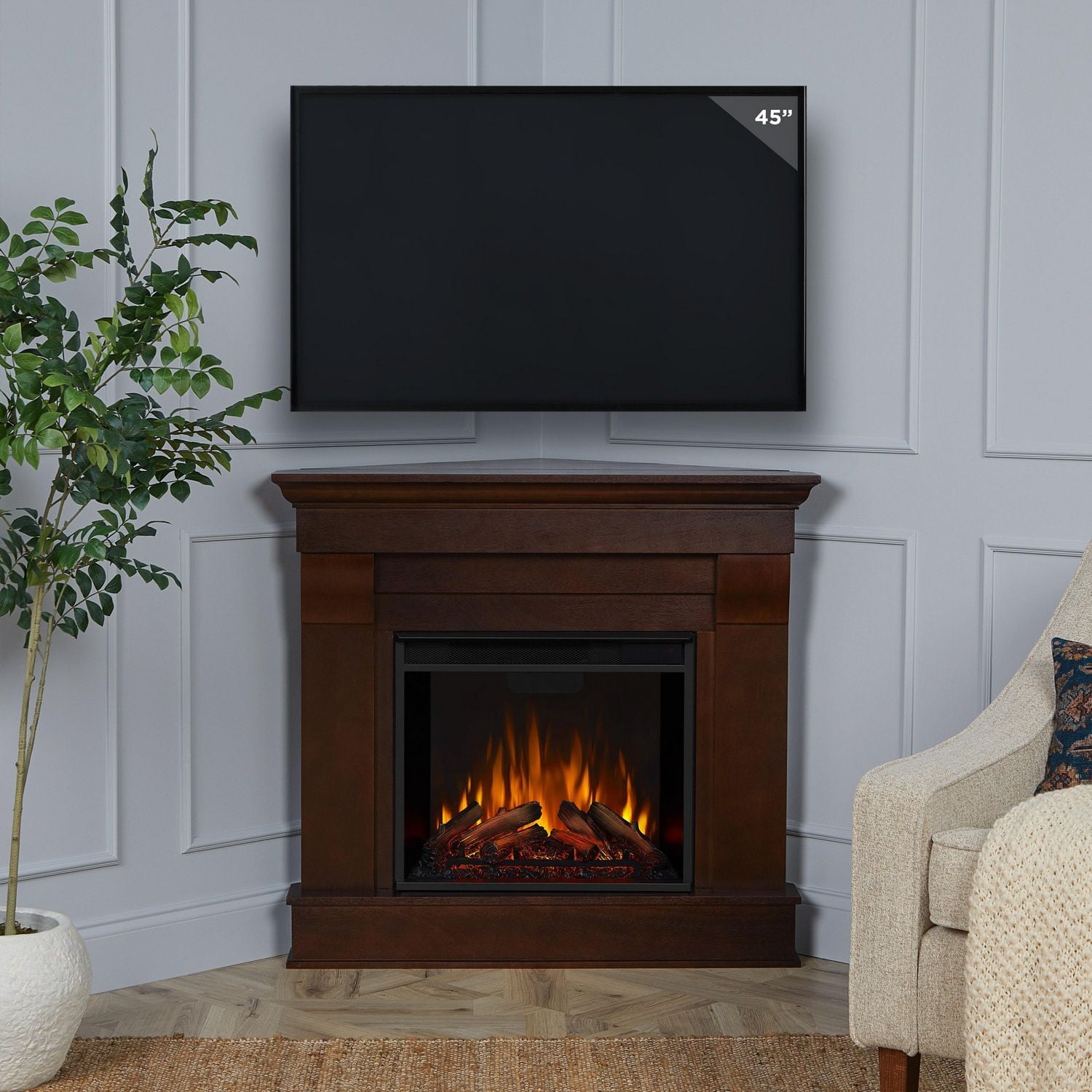 Chateau Corner Electric Fireplace