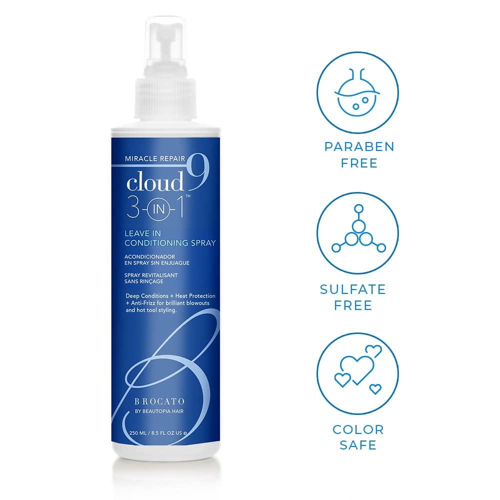 Brocato Cloud 9 Miracle Repair 3-IN-1  Heat Protection & Anti-Frizz Leave-in Conditioner, Cucumber
