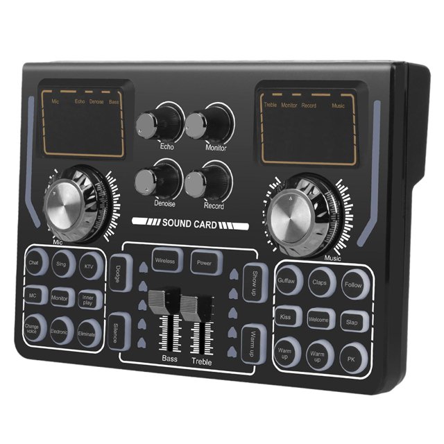 Tarjeta de sonido, 5,0, altura de micrófono ajustable, mezclador de sonido de ción, para transmisión , para Vlogger para teléfono móvil do shamjiam Tarjeta de sonido