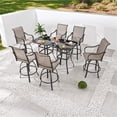 thumbnail image 2 of Patio Festival Metal 8-Piece Outdoor Bistro Dining Set in Gray/Black, 2 of 8
