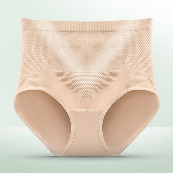 HUPOM Bladder Control Underwear For Women Womens Underwear High Waist Leisure Tie Banded Waist Yellow L