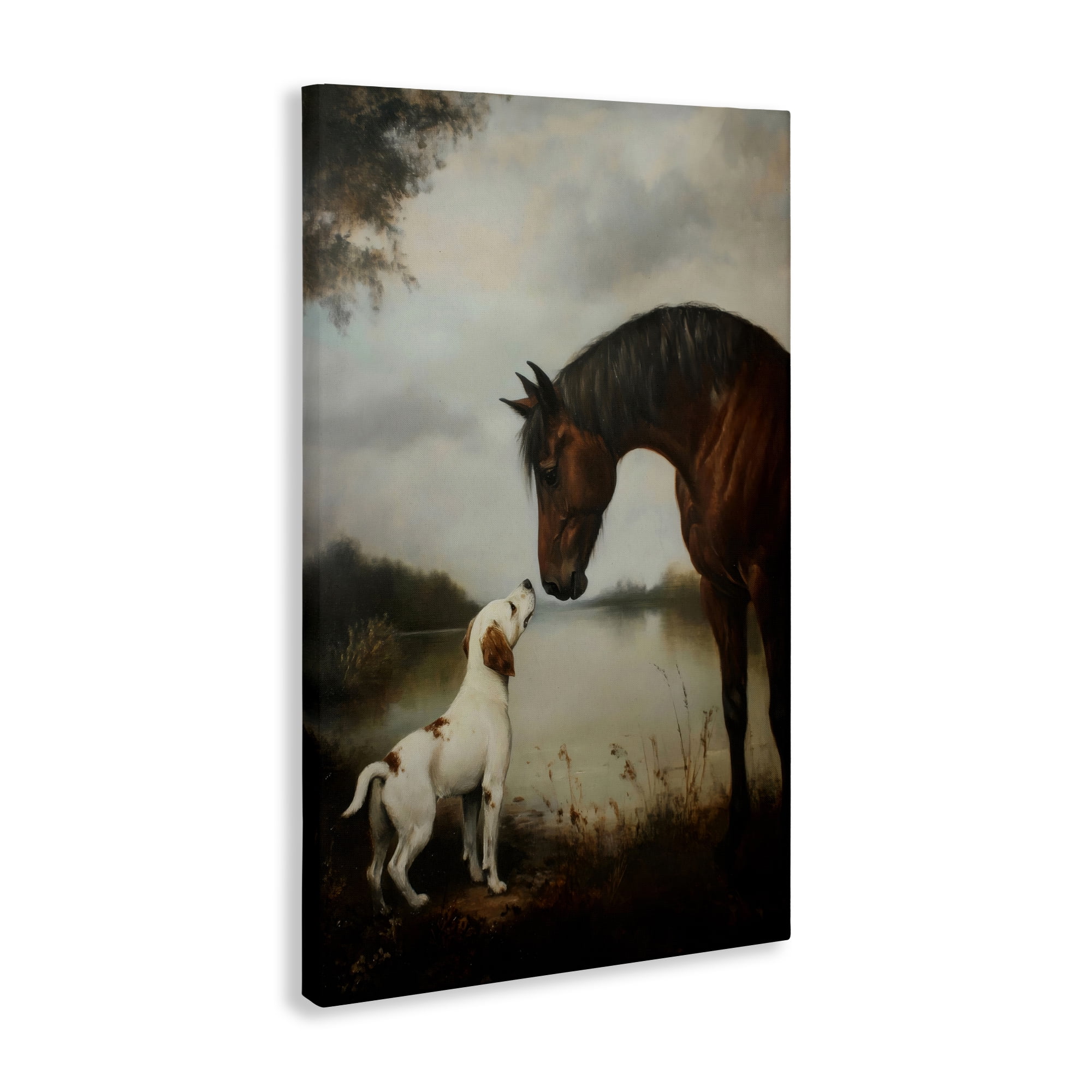 Stupell Industries Hound & Horse Companions Canvas Wall Art, design by Petal Prints Design