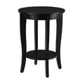 thumbnail image 1 of Convenience Concepts American Heritage Round Sofa & Couch End Table, Black, 1 of 7