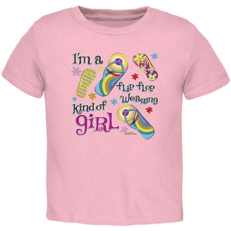 

I m A Flip Flop Wearing Kind of Girl Toddler T Shirt Light Pink Toddler Size 5/6