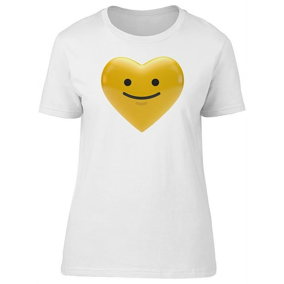 Yellow Smiley Heart T-Shirt Women -Image by Shutterstock, Female Large