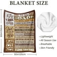 thumbnail image 5 of Gifts for Dad from Daughter Son Birthday Gifts for Dad Christmas Blanket Gift for Dads Best Dads Ever Gift Cool Dad's Birthday Present Funny Present for Father Throw Blanket 50" x 60", 5 of 7