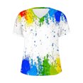 thumbnail image 4 of OKBOP Ladies Tops Clearance Under $10 Short Sleeve Tie Dye V-Neck T-Shirts Womens Shirts Clearance, 4 of 4