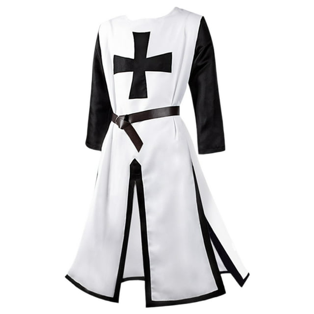 Birdeem Mens Solid Color Fashions Long Sleeve Long Slit Girdle Round-Neck Blouse