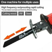 21V Cordless Reciprocating Saw,Electric Hand Saw Sawzall Cordless with 2 Rechargeable Battery & Fast Charger, 8 Saw Blades for Wood/Metal/PVC Pipe Cutting